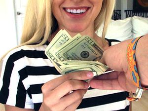 Cute Young Blonde Goes Home With Him To Take His Cock