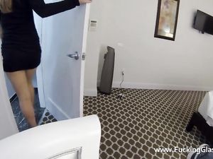 Cute Blonde Escort Milks His Dick With Her Cunt