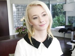 Adorable Girl In Stockings Sits On A Big Cock